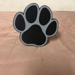 2” paw print hitch cover